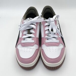 PUMA Carina Street White Pink Olive RARE! Women 6.5 Sneaker Color Block New